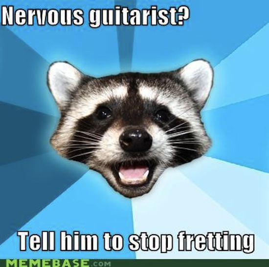 The nervous guitarist